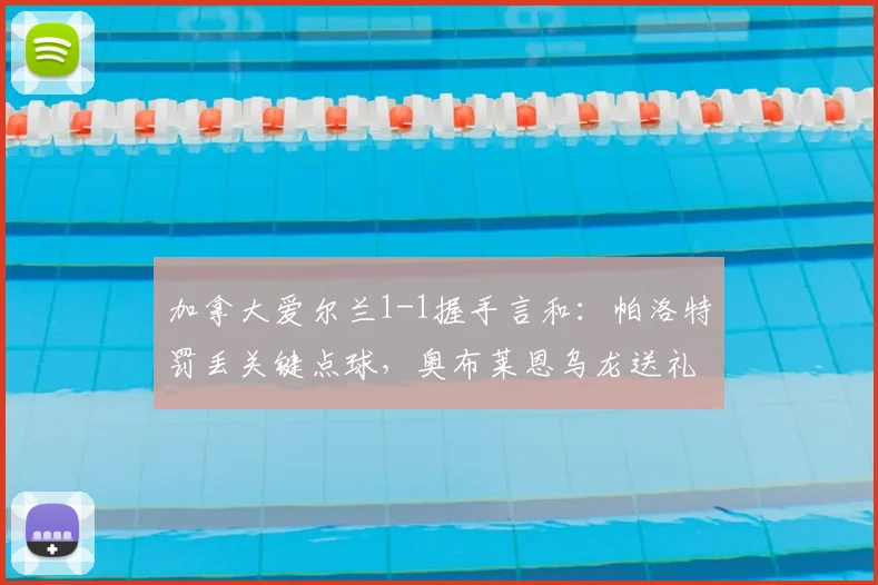 加拿大爱尔兰1-1握手言和:帕洛特罚丢关键点球,奥布莱恩乌龙送礼,详解两队2026热身赛表现